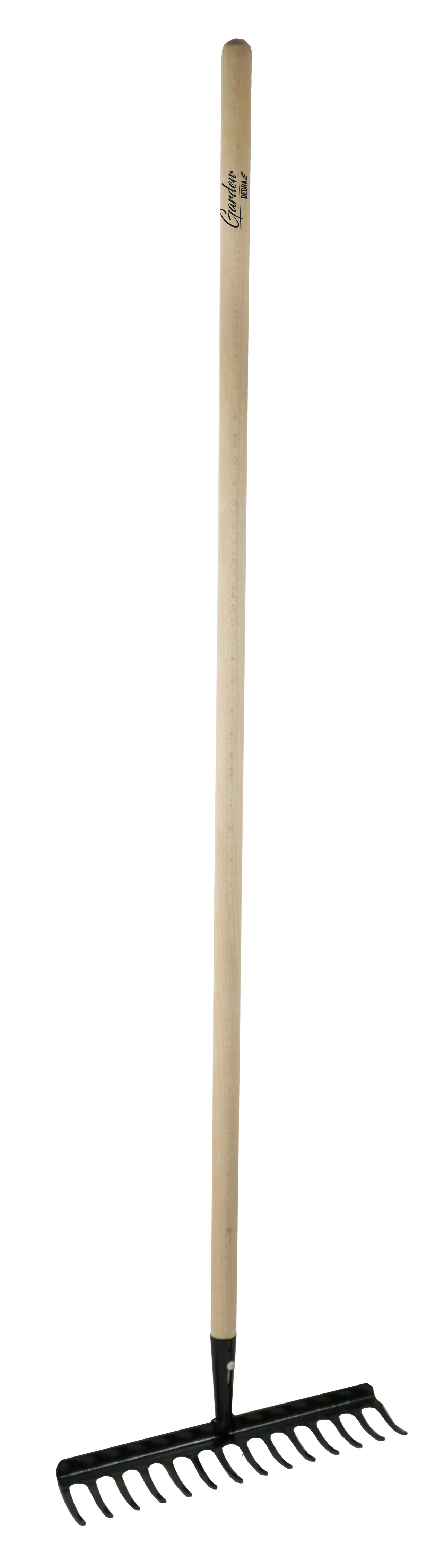 14-zubé vystužené hrable s drevenou násadou, 132cm